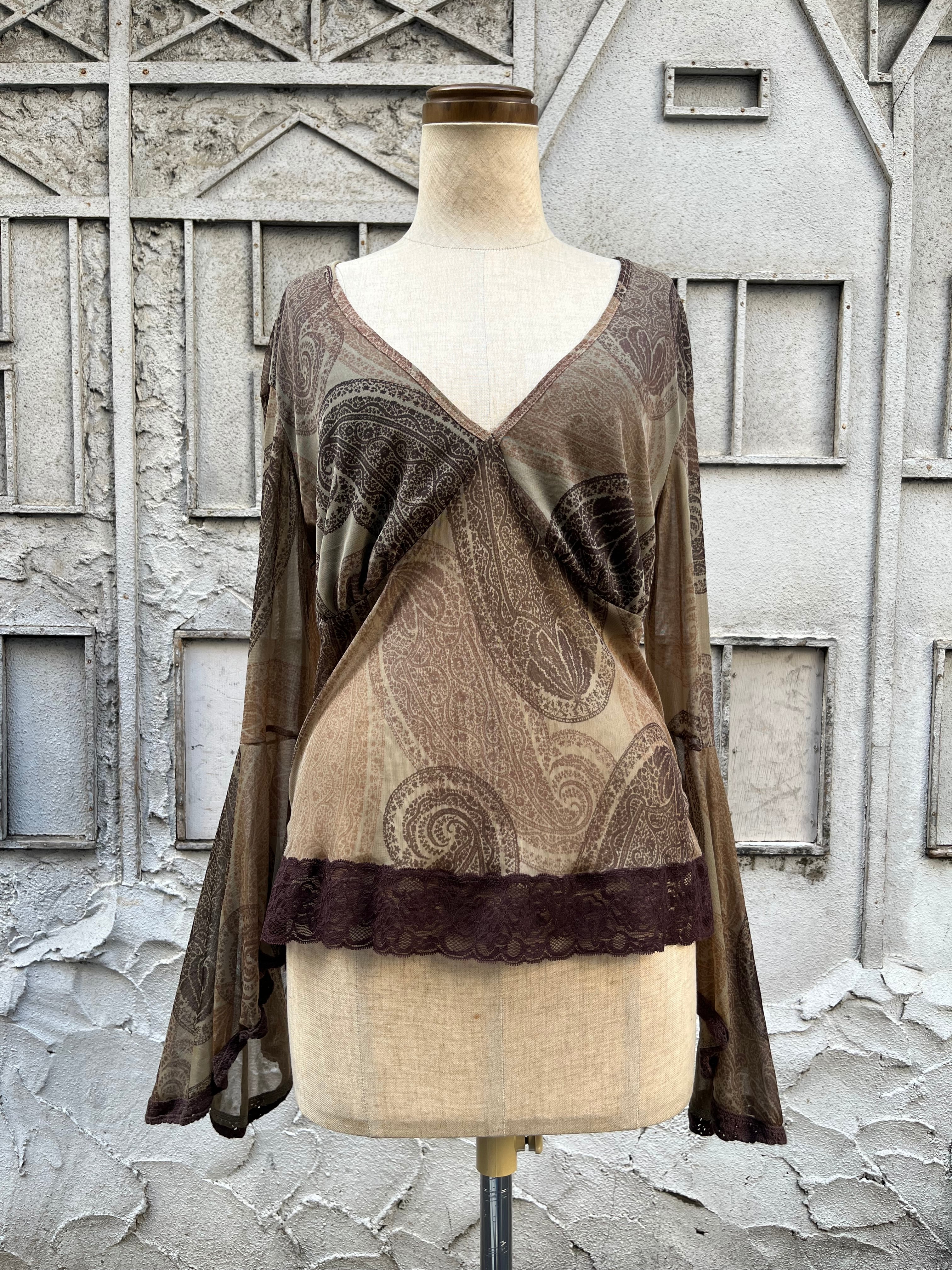 "DRAPED SLEEVES" sheer tops