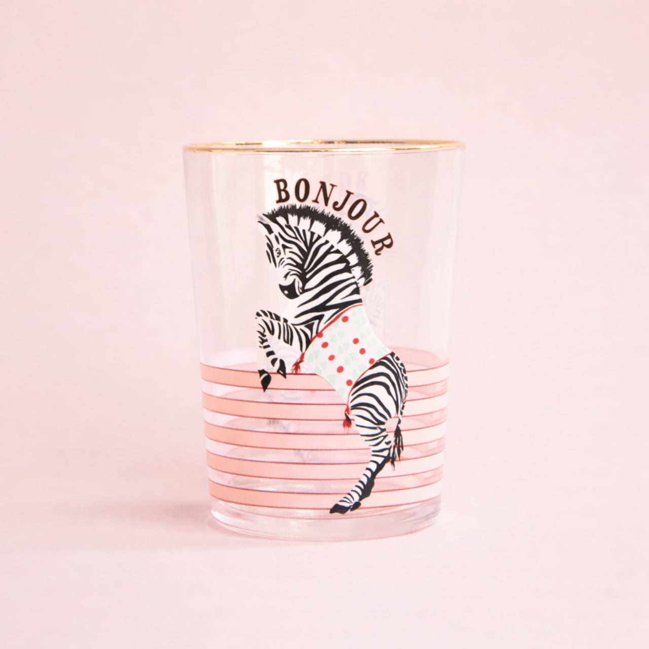 【YVONNE ELLEN】 ウォーターグラス｜ シマウマ