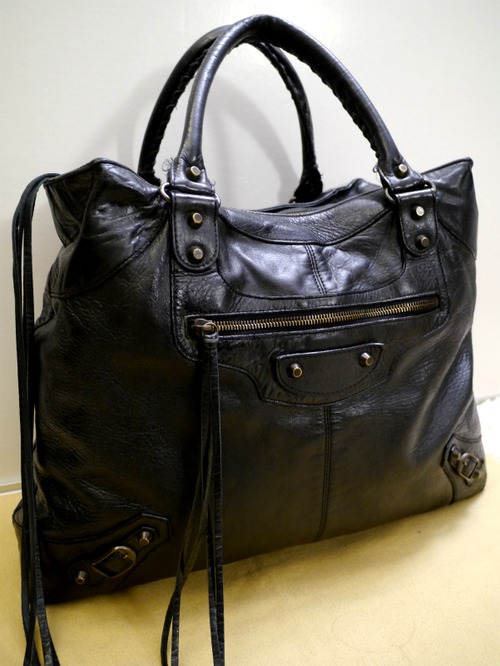 超レア◆BALENCIAGA バレンシアガ 【ザ・ブリーフ】 A4対応 男女可 レザー トート  バッグ 黒◆ エディターズラインから希少なザ・ブリーフ