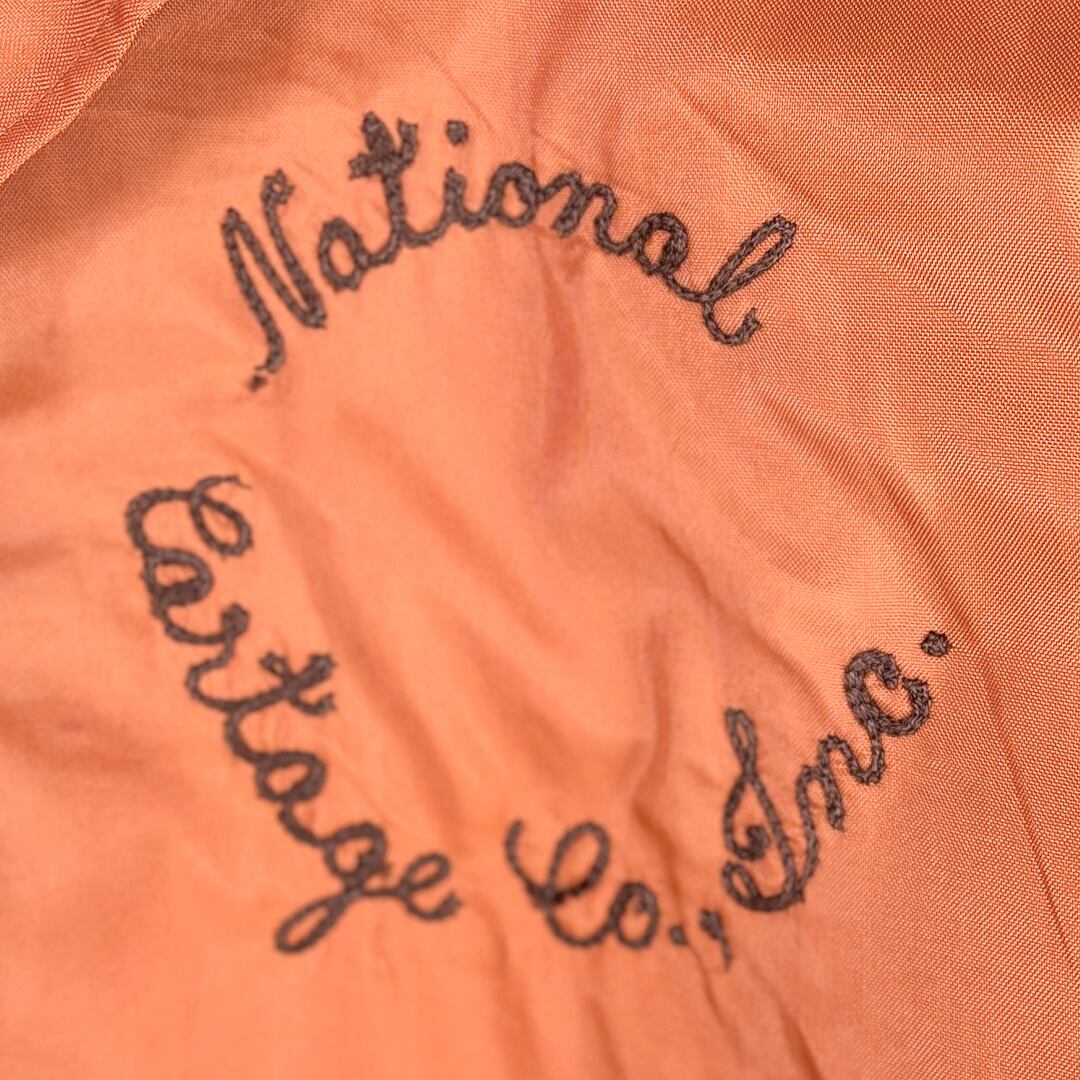 70s USA製 ヴィンテージコーチジャケット チェーンステッチ刺繍