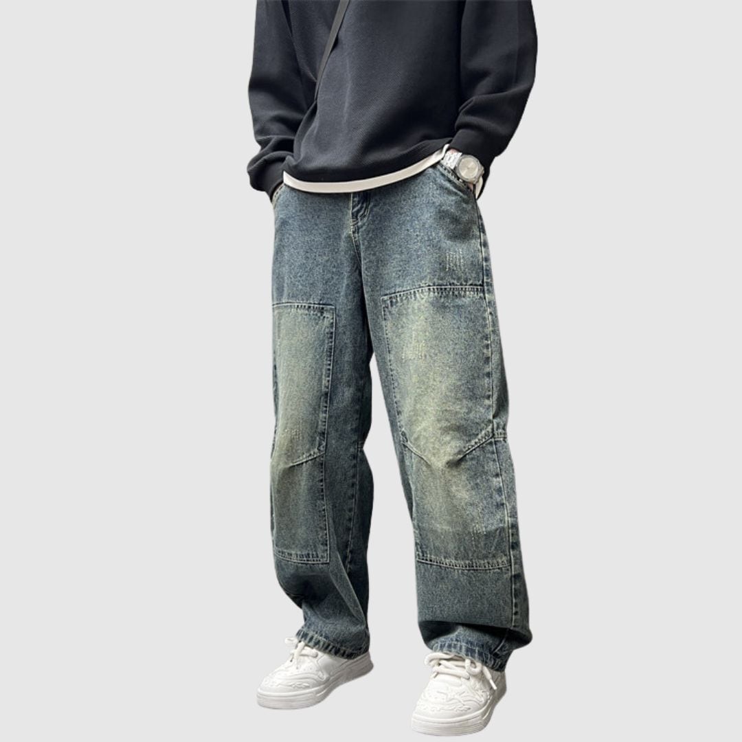 ルーズウォッシュドデニムジーンズ H2672