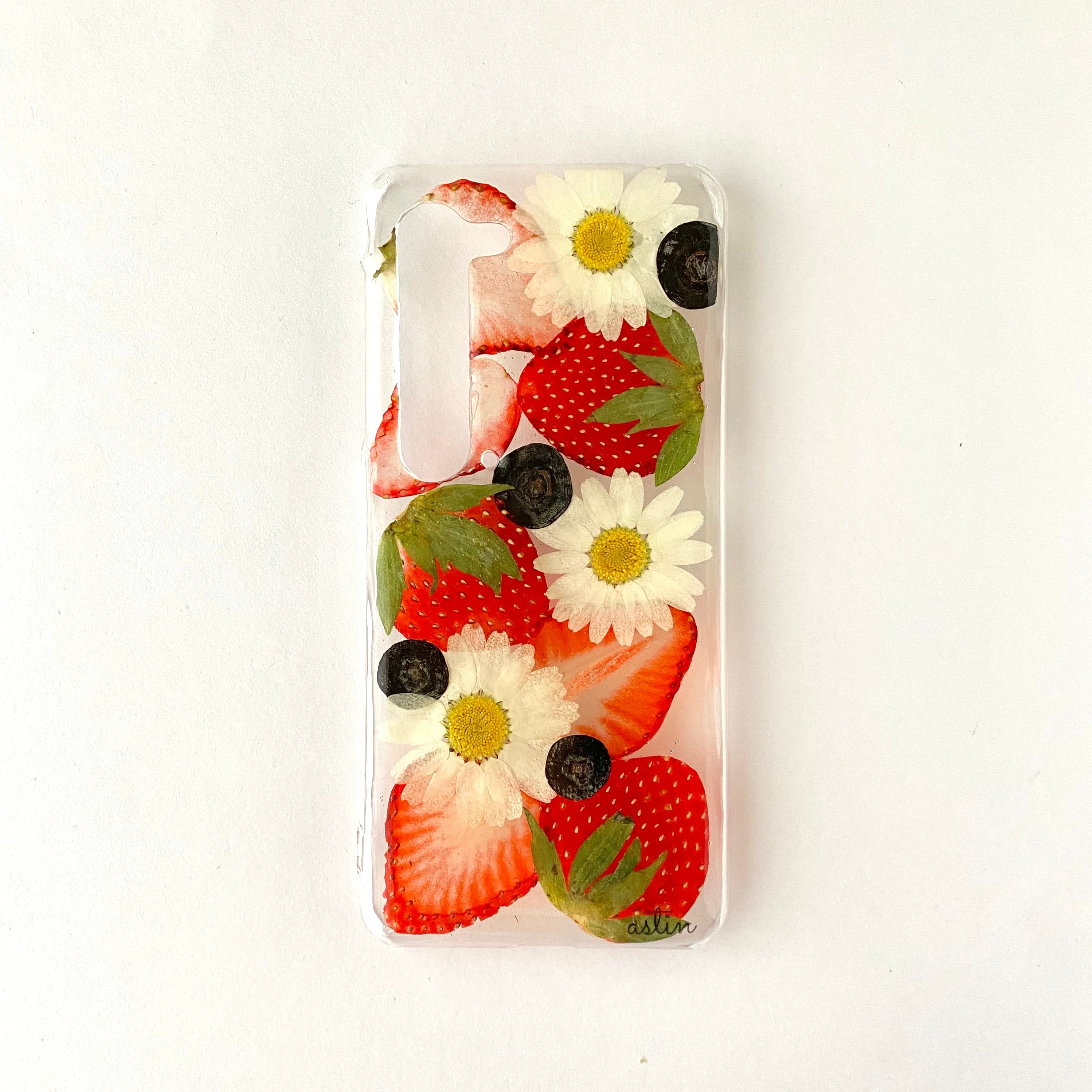 ぺこ様♡専用 押し花ケース スマホケース オーダー 15.いちごと