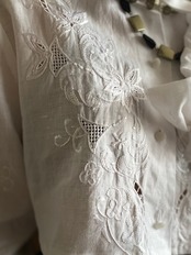 front frill design remake linen shirt-4188-6