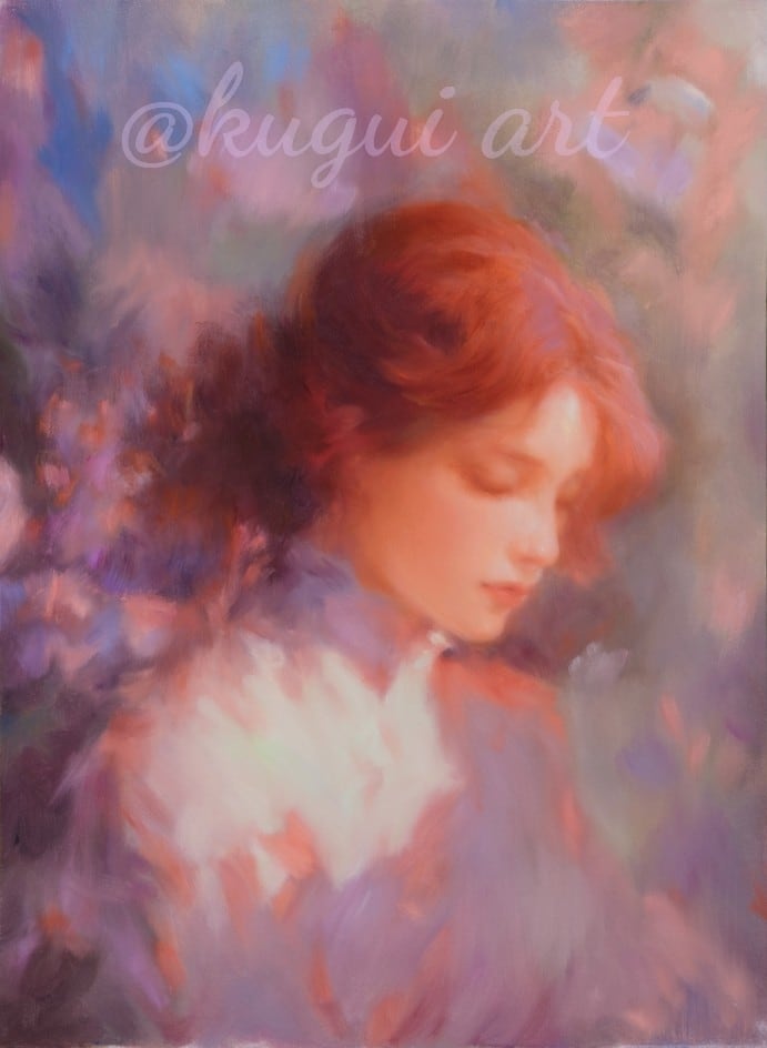 油彩画 beguiling kaleidoscope | kuguiart