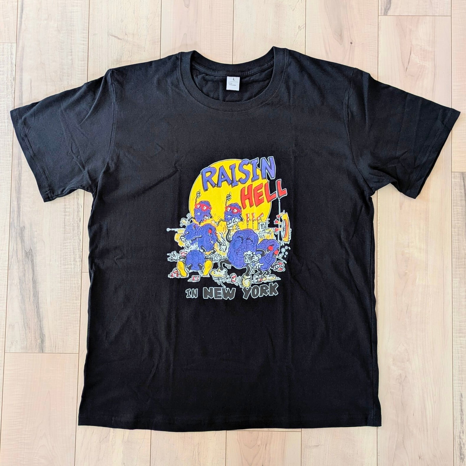 【 California Raisins ( カリフォルニアレーズン )】『 RAISIN HELL in NEW YORK 』Tシャツ〚アメリカン雑貨 アメトイ〛