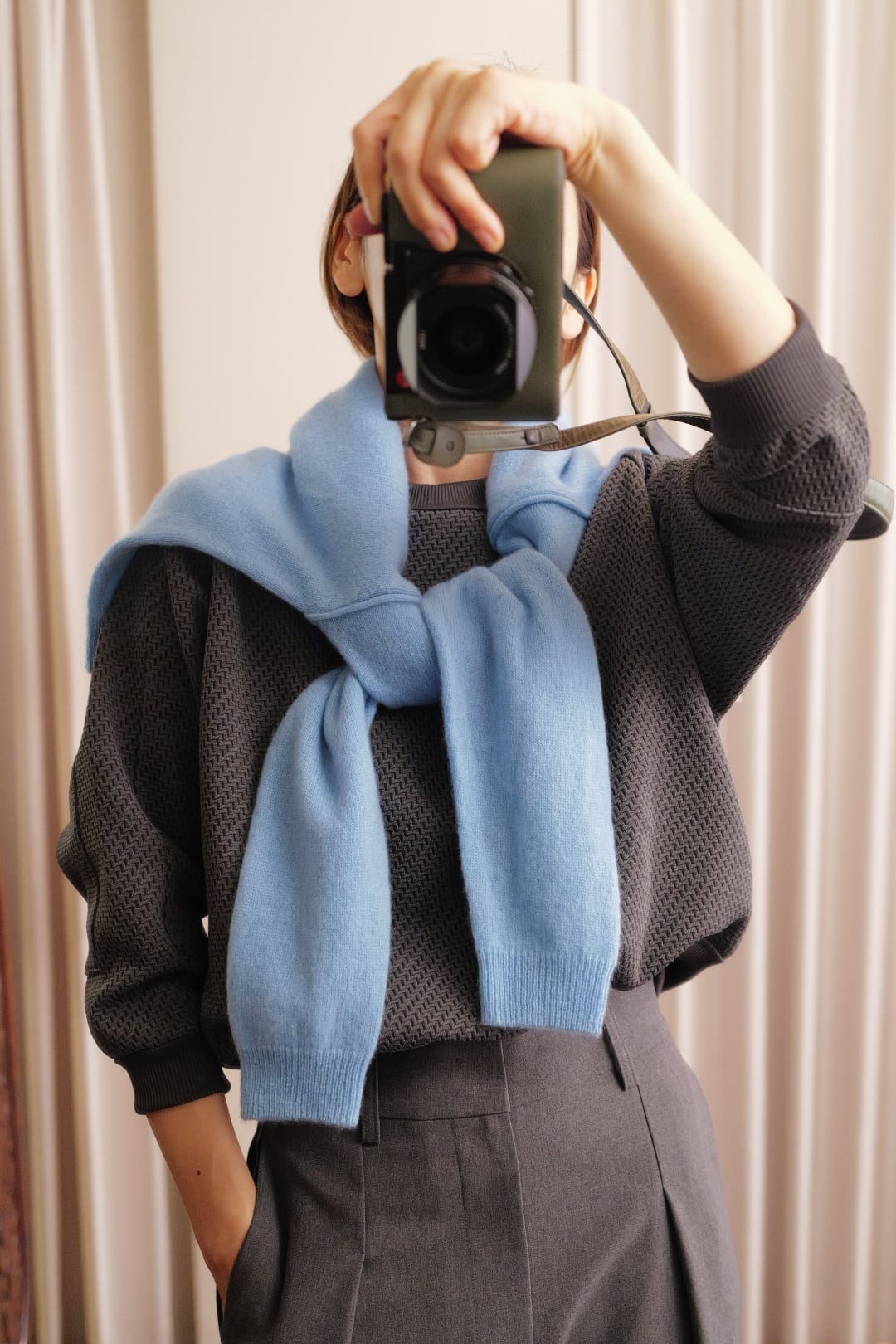 IKITSUKE jacquard crew cut grey