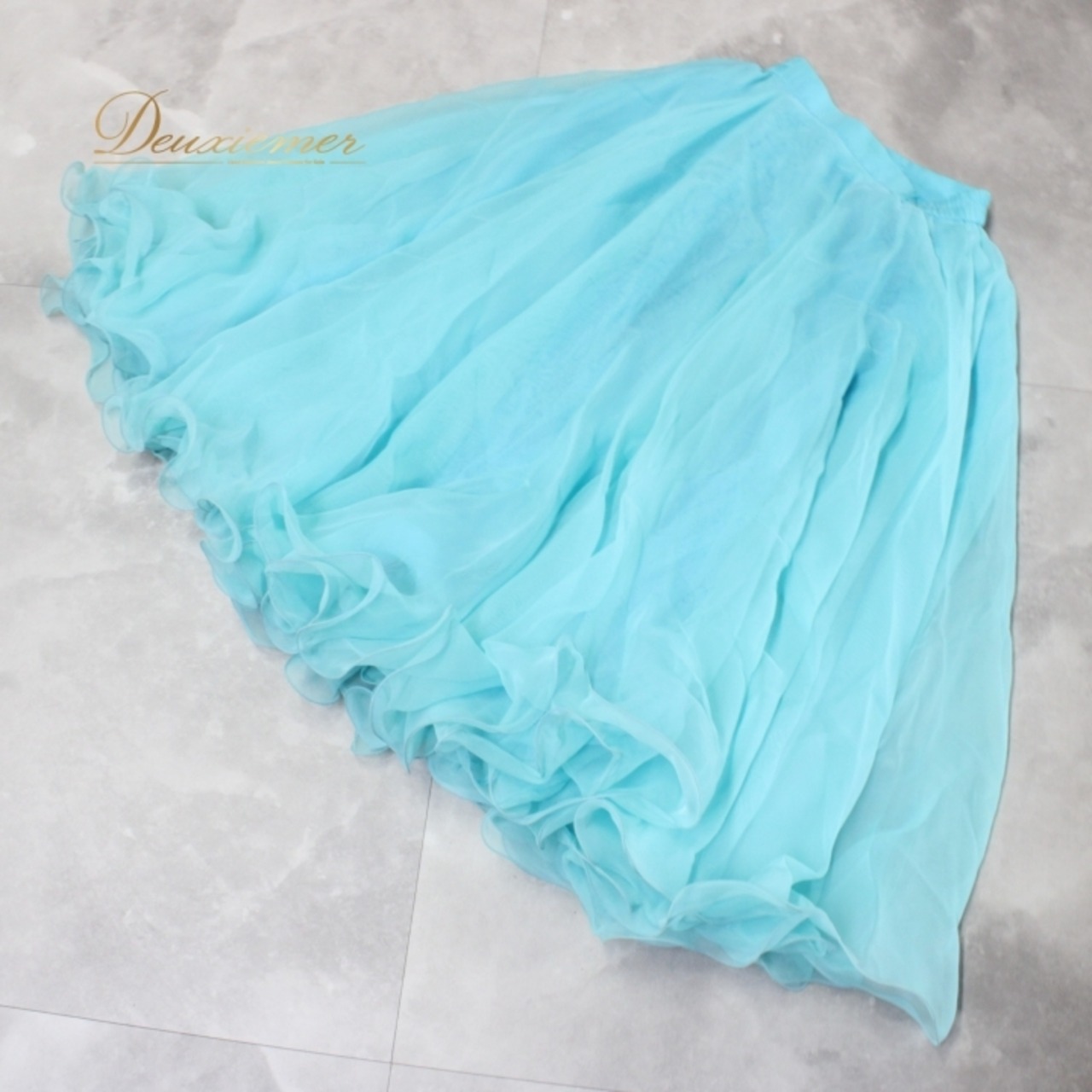 社交ダンス 衣装 スタンダード スカート レッスンウェア 水色 Fashionα ファッション アルファ ブルー系 無地 練習着 フォーマル キッズ 大人用 大きいサイズ スカート丈75cm 軽量 通気性 サマー シンプル ダンスウェア 着回し 汎用性 薄手 おしゃれ 可愛い シルエット アクセサリー コーディネート