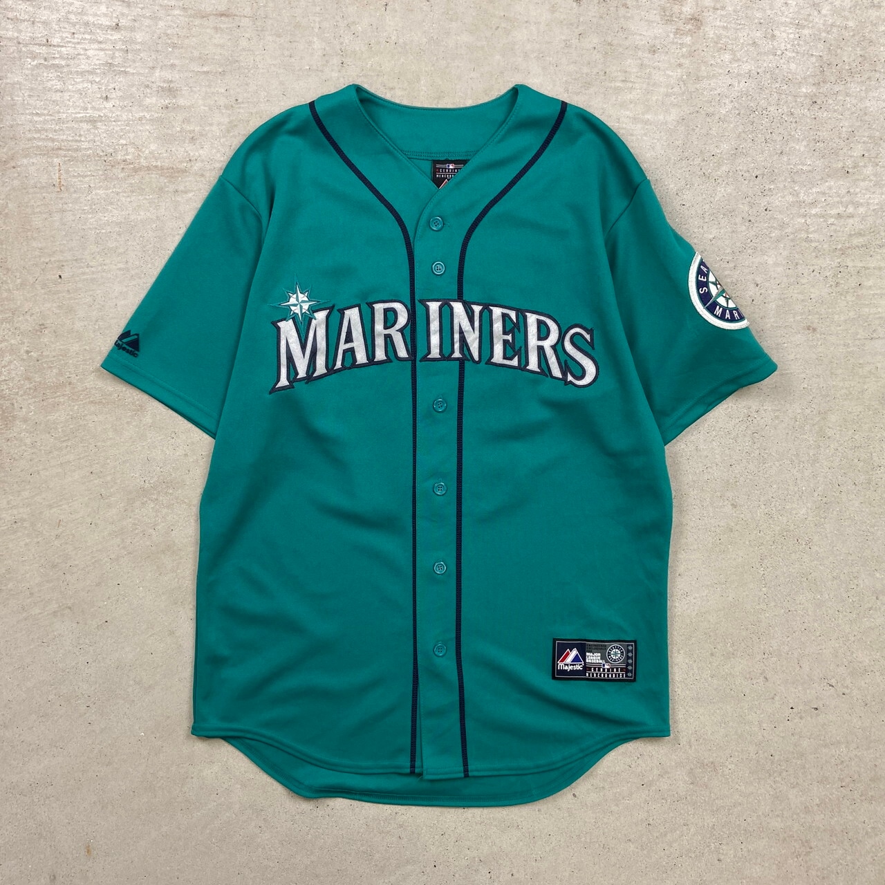 00年代 USA製 MLB シアトル・マリナーズ イチロー ベースボールシャツ 