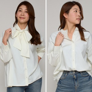 【2WAY可能 】コンバーチブル・ダンガリーブラウス ‐ LEI-25116 オフ ‐