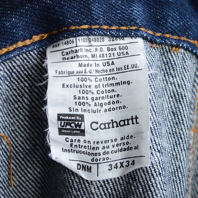90s CARHARTT カーハート ダブルニー デニム ペインターパンツ USA製