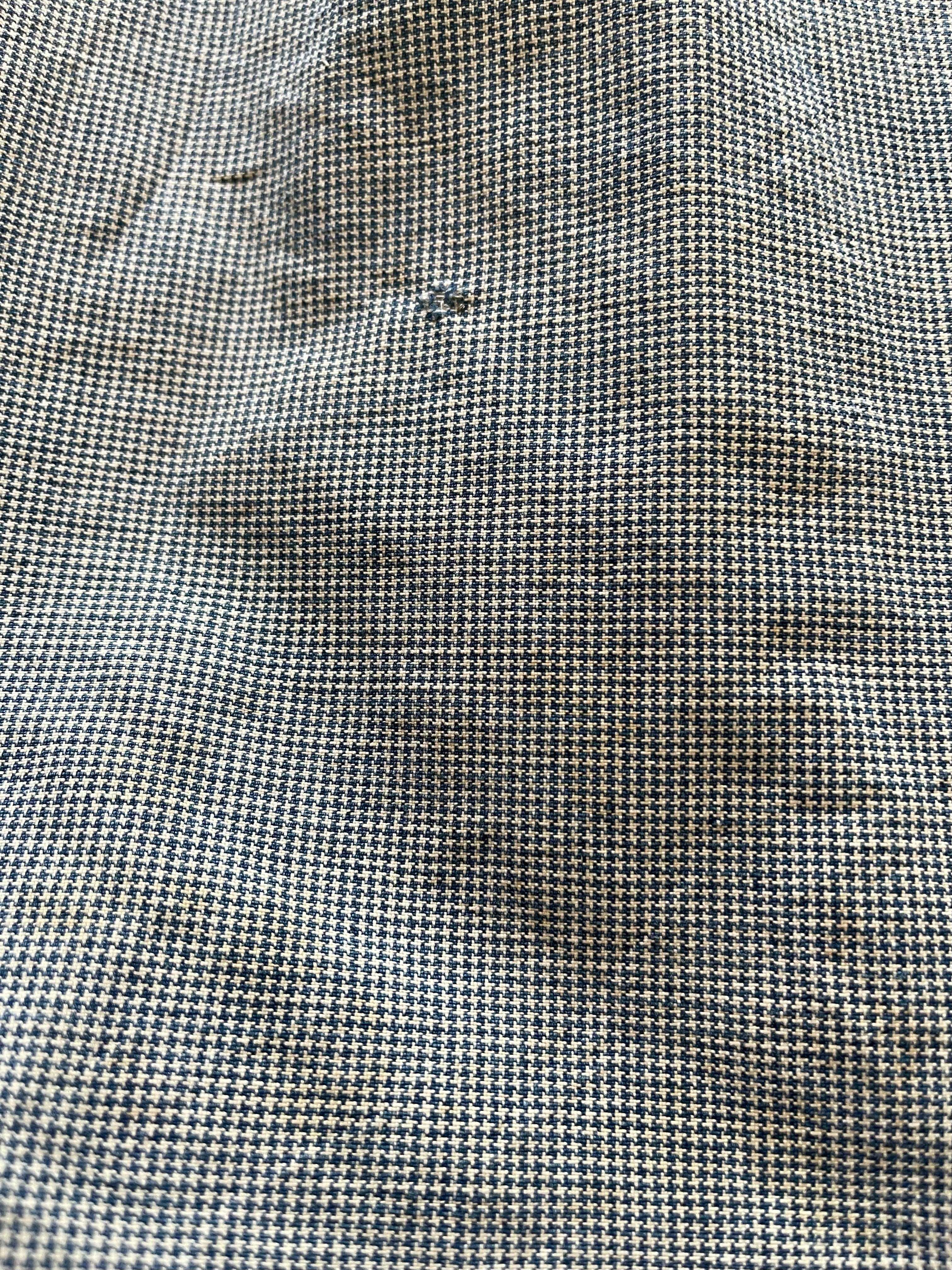 1930s French Vintage indigo houndstooth butcher smock | Le Coeur