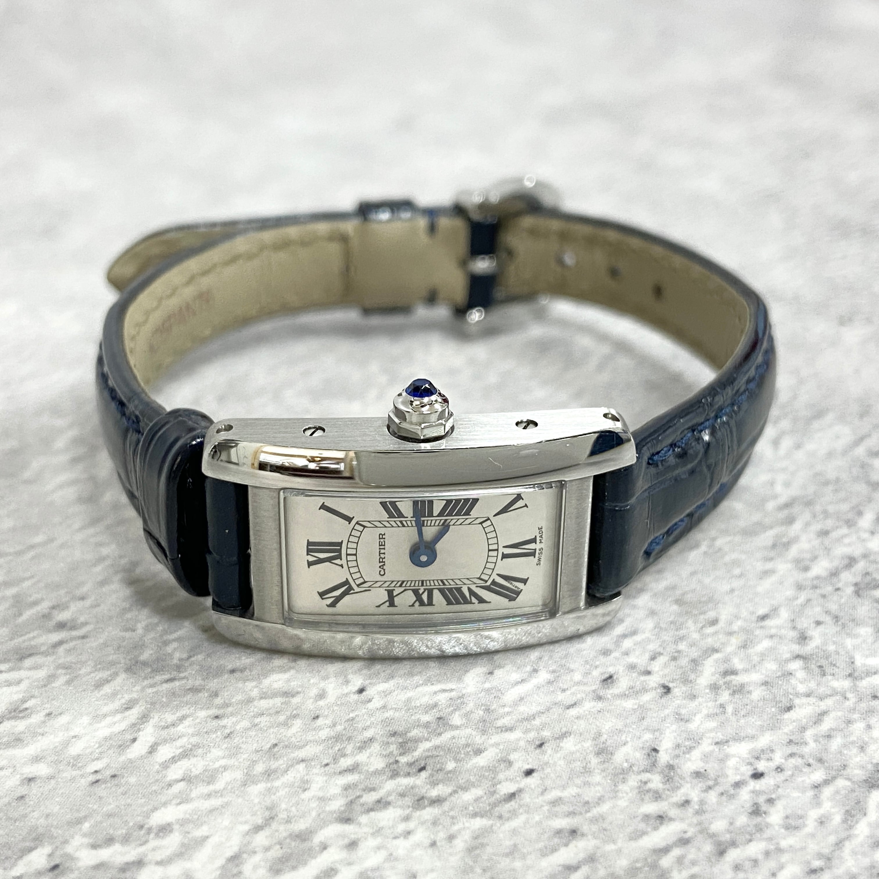 Reserved items※ Cartier カルティエ タンクアメリカンミニ SS×革