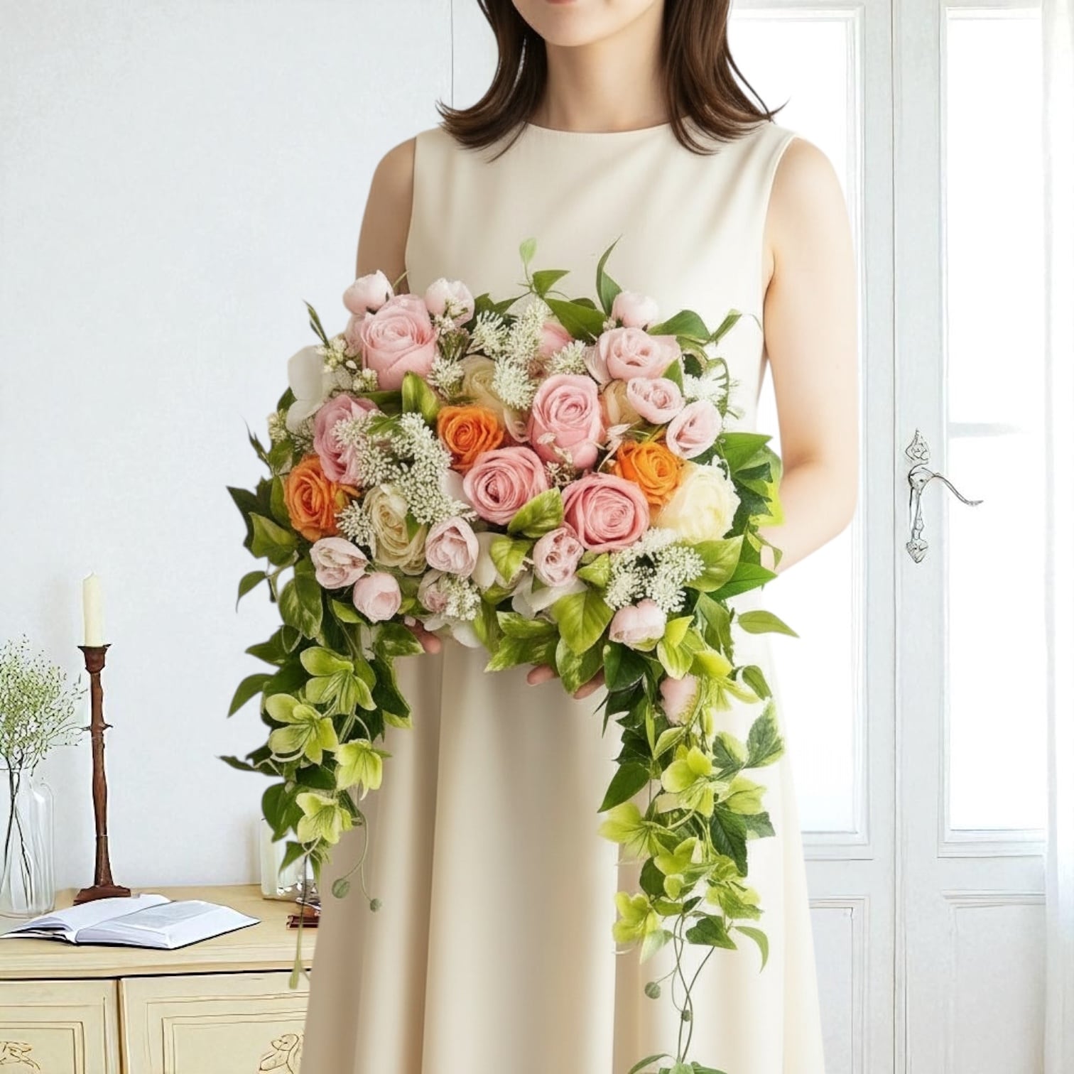 光触媒フラワー 春の光を纏うフラワーリース お部屋を格上げする大人の