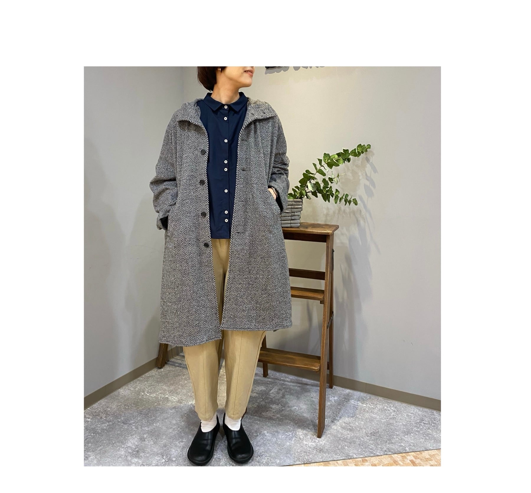 PEA DOWN COAT 2364228-04 | Green earthware グリーンアースウェア