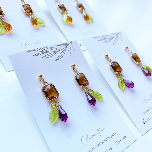 ◇M-2 メタルフラワーピアス