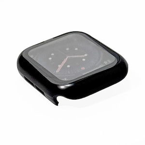 エレコム Apple Watch 40mm用フルカバーケース プレミアムガラス 高透明 ブラック AW-23EFCGPBK