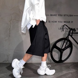 Pleated drawstring wide shorts 1441