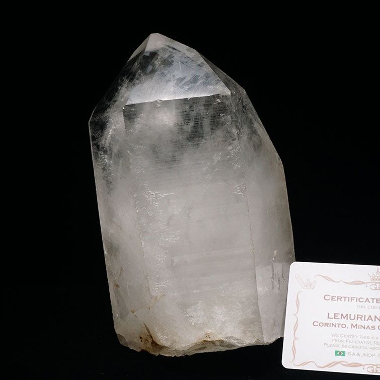 1.4Kg レムリアンシード 水晶 原石 ブラジル ミナスジェライス州 コリント産 証明書付属 一点物 281-199