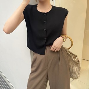 クルーネック フレンチスリーブカーデ AJ1050-2203