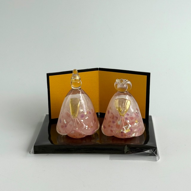 極楽寺がらす工房　小桜【黒台・屏風付き】