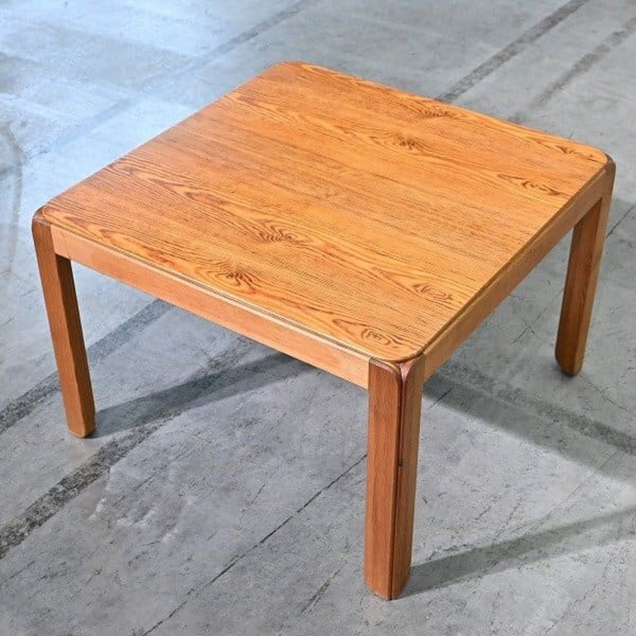 北欧デンマーク製 サイドテーブル パイン材 ナイト プライウッド ロー センター 座卓 ちゃぶ台 スクエア ダイニング リビング マツ 【 中古家具/中古インテリア/USED家具ユーズド家具/リサイクル】