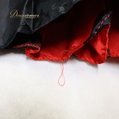 フラメンコ 衣装 ファルダ スカート ブラック系 ボランテ フリル 水玉 ドット柄 黒 赤 ボリューム ダンス衣装 ステージ イベント 練習 レッスン 華やか かわいい レッド系