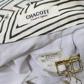 社交ダンス 衣装 Chacott チャコット スカート レッスンウェア ホワイト系 練習 レッスン 柄 模様 おしゃれ 白 黒 かわいい ダンス衣装 イベント ステージ レディース 幾何学模様 モノトーンブラック系