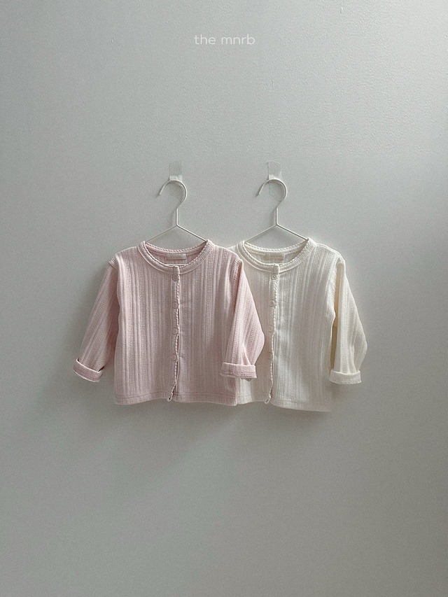 【予約/おまとめ割】minirobe / eyelet cardigan