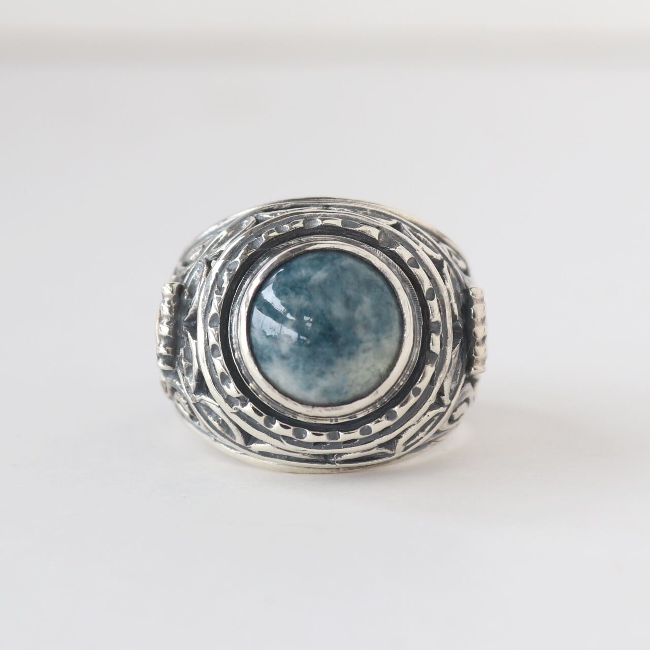 糸魚川翡翠 シルバーリング 21号 糸魚川ヒスイ シルバー925 縄文土器リング 22号(サイズ直し有料