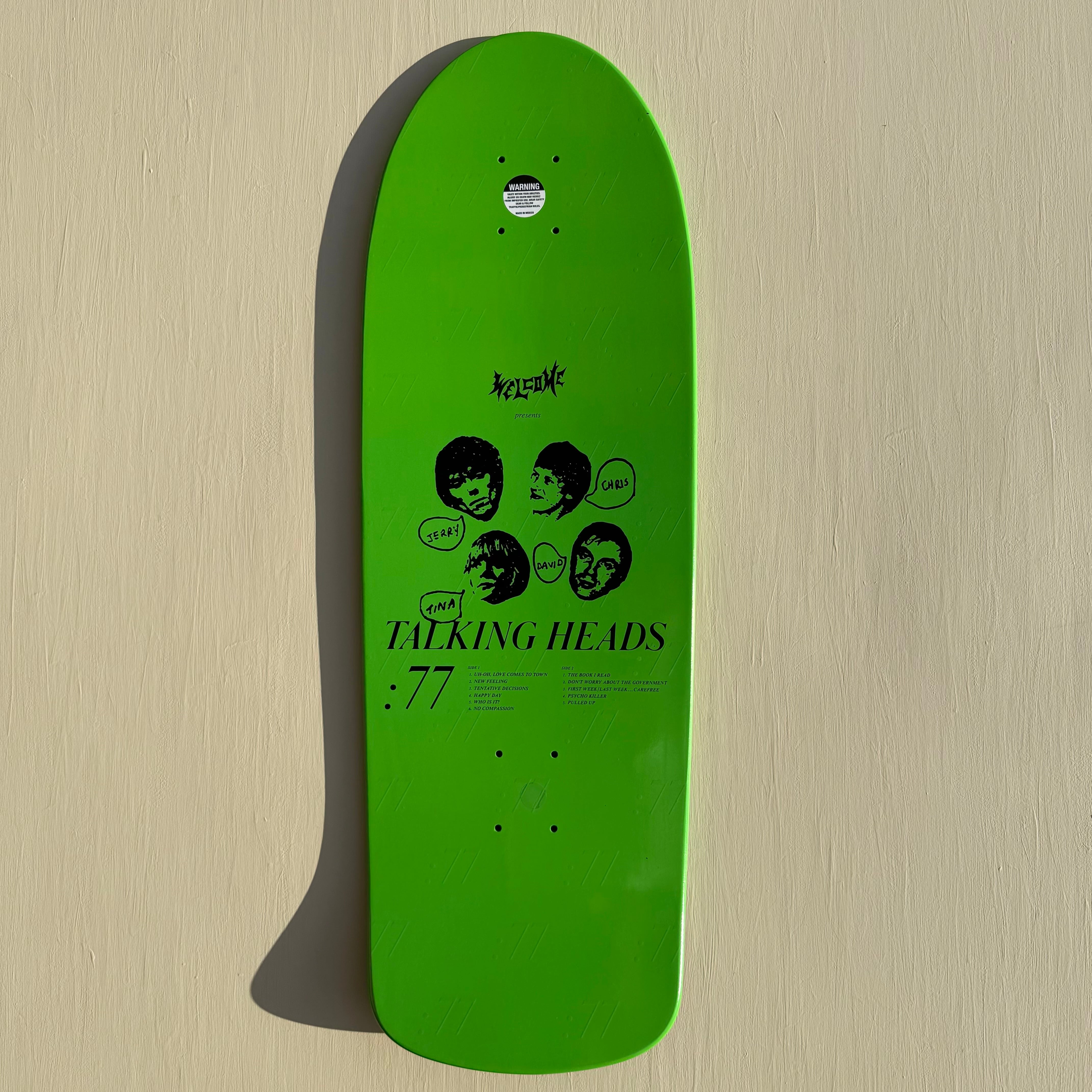 Talking Heads x Welcome Skateboards 