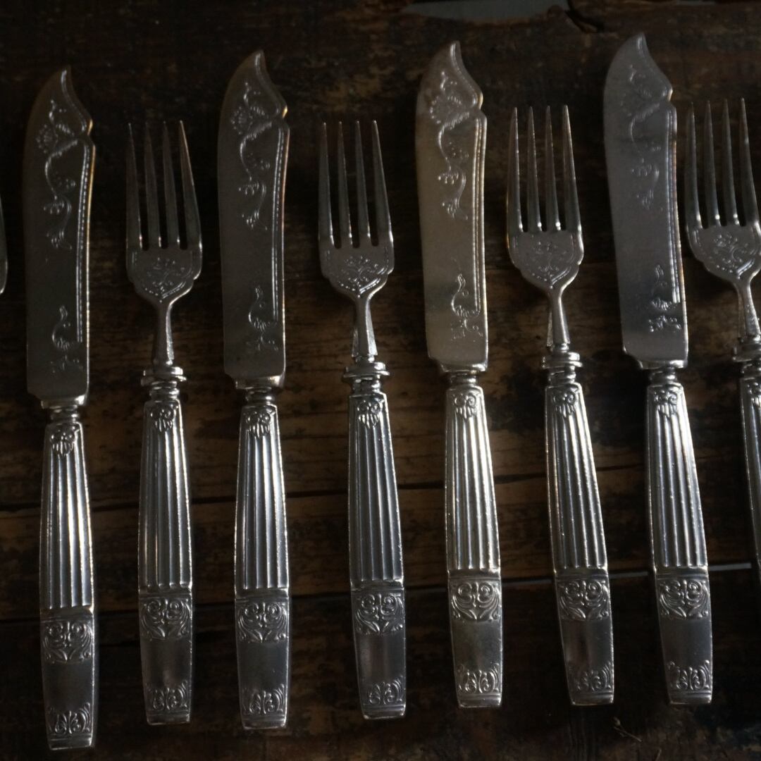 古い国産のフォーク&ナイフ