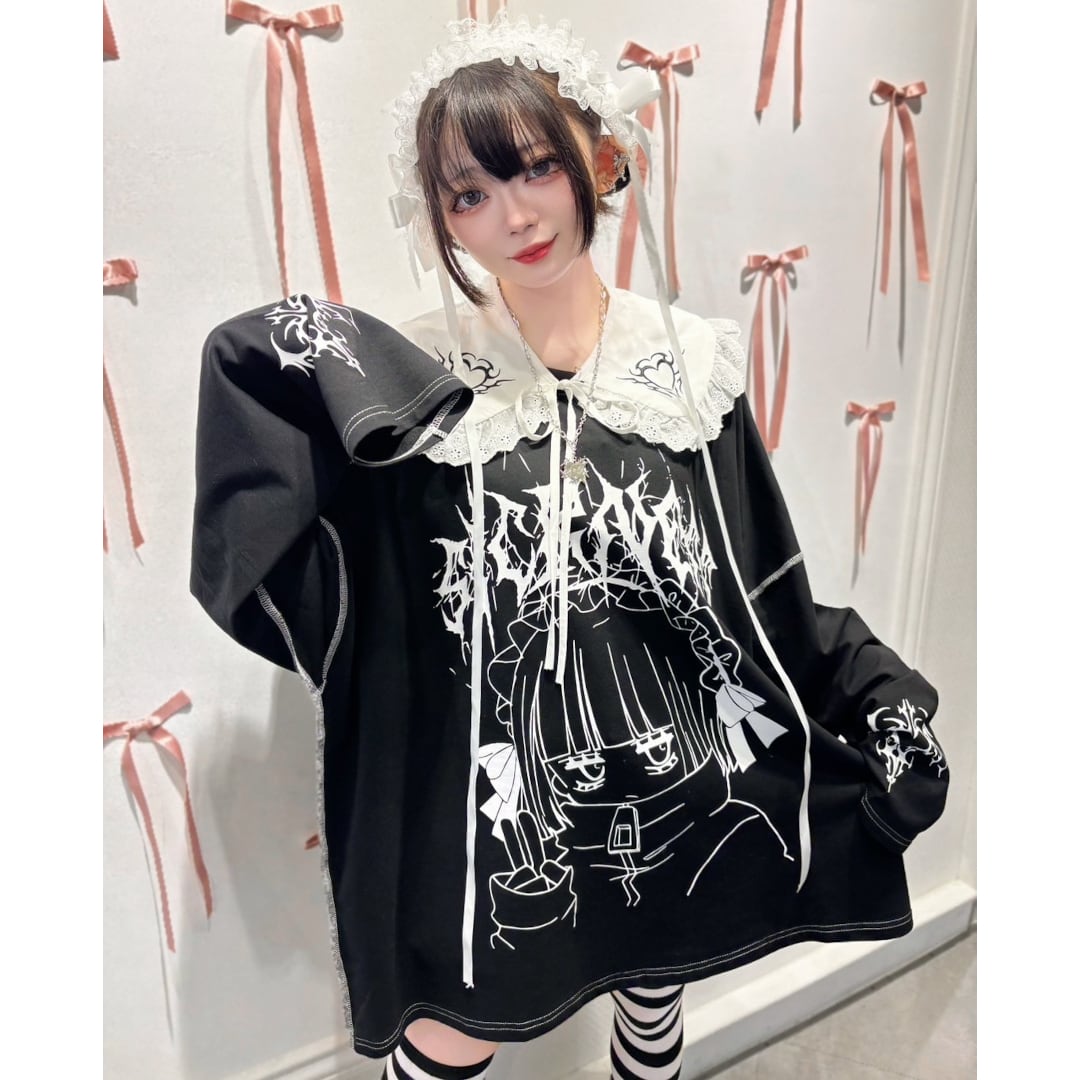 【新品】Adoエーディーオーを見せつけろ！ロックなロンT(大、M相当) 新品、未開封品【正規品】Adoエーディオを見せつけろ！ロックな