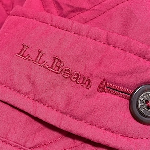 【L.L.Bean】中綿 キルティングジャケット ブルゾン アウター 刺繍ロゴ ペイズリー くすみカラー 裏地 柄レディース M US古着