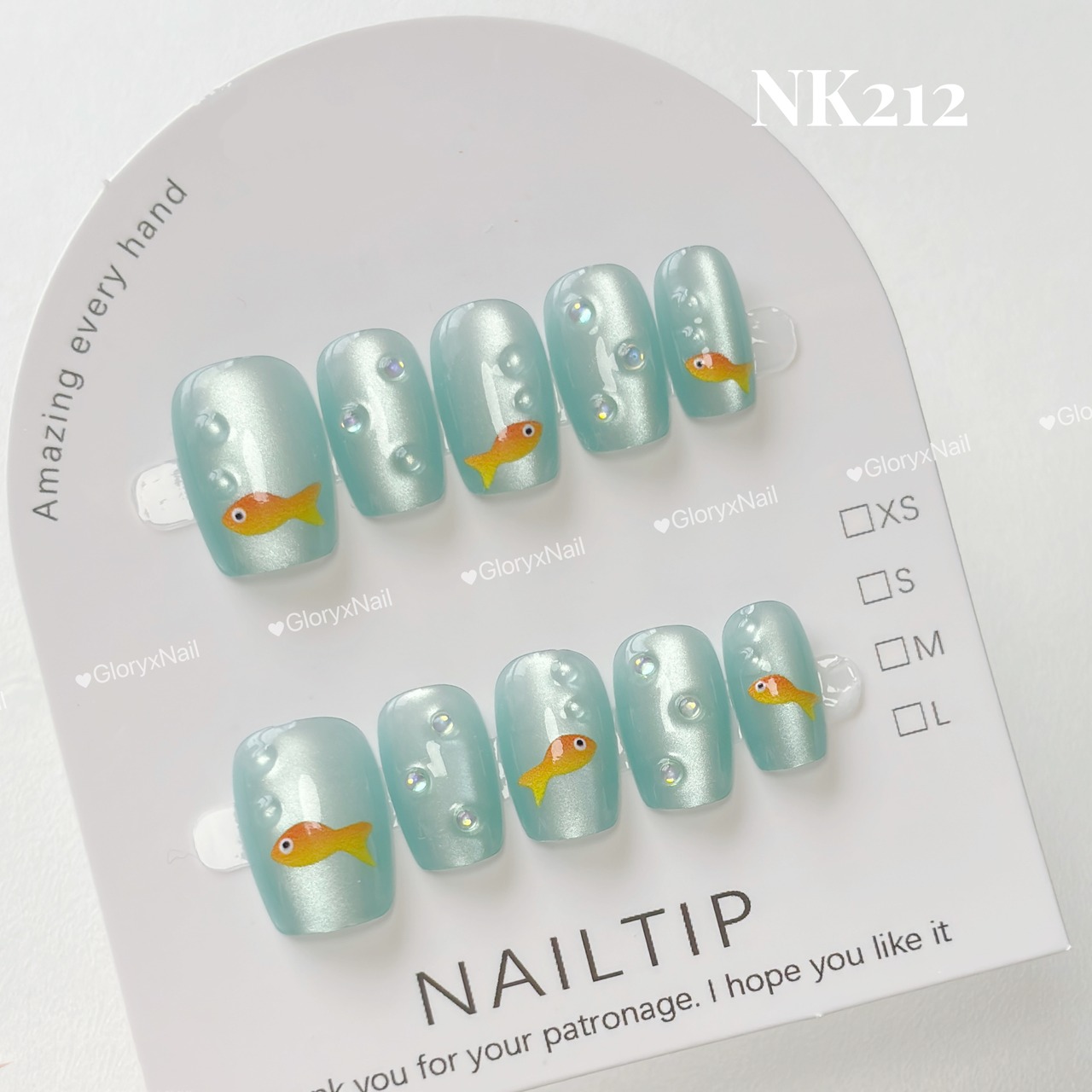 NK212 ネイルチップ サイズXS/S/M