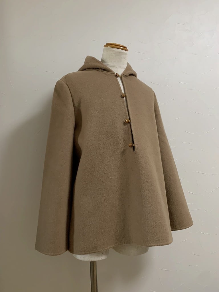 1990's Wool Hooded Pullover Shirt Jacket