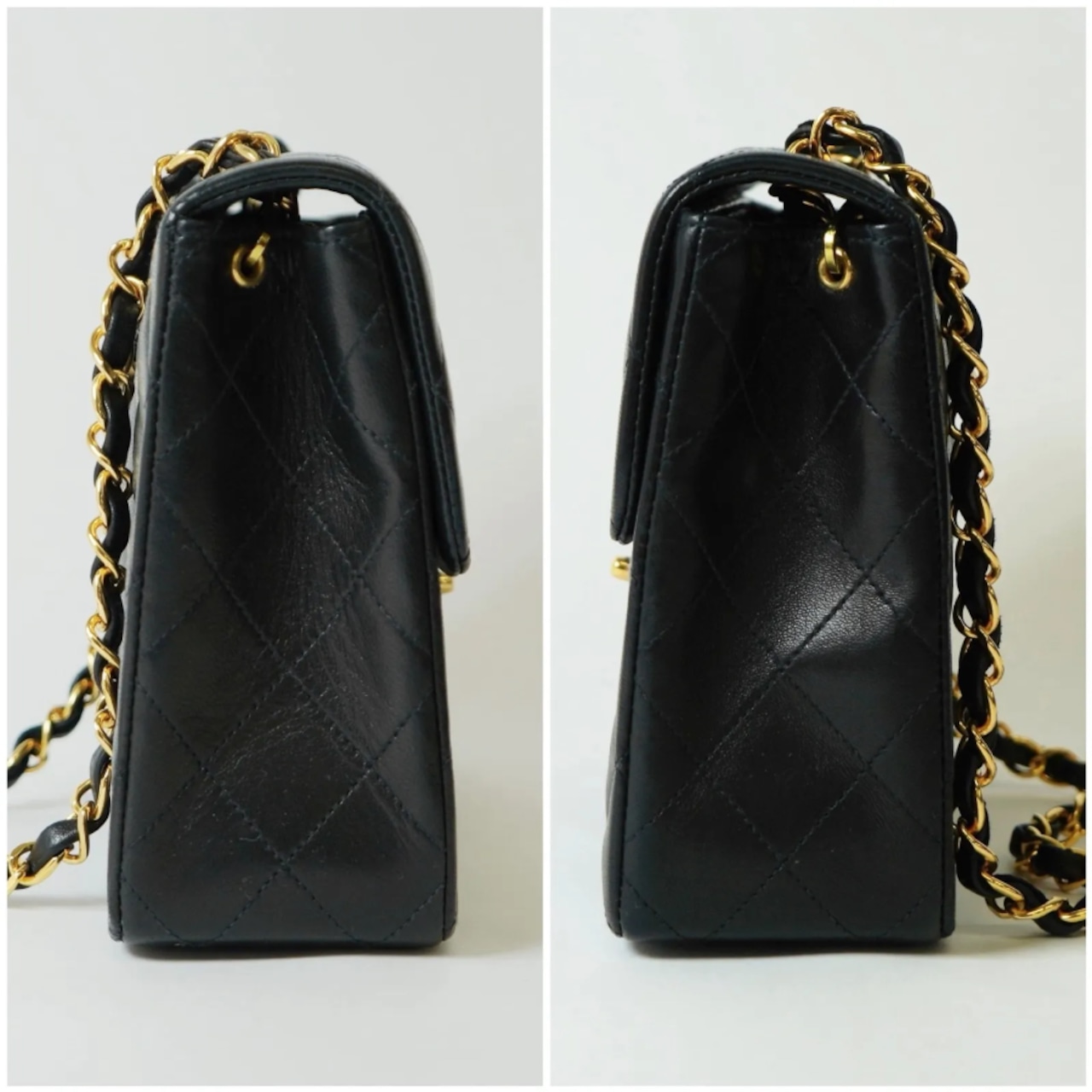 CHANEL シャネル ミニマトラッセ 20 ラムスキン シングルフラップ シングルチェーンバッグ ゴールド金具