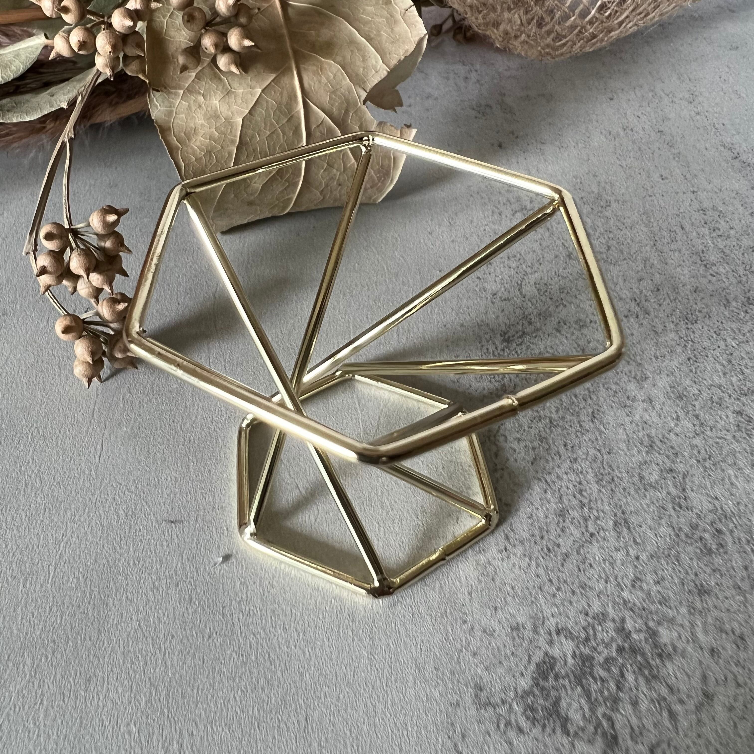 インテリア雑貨｜ヘキサグラムモチーフの台座（ゴールド／シルバー