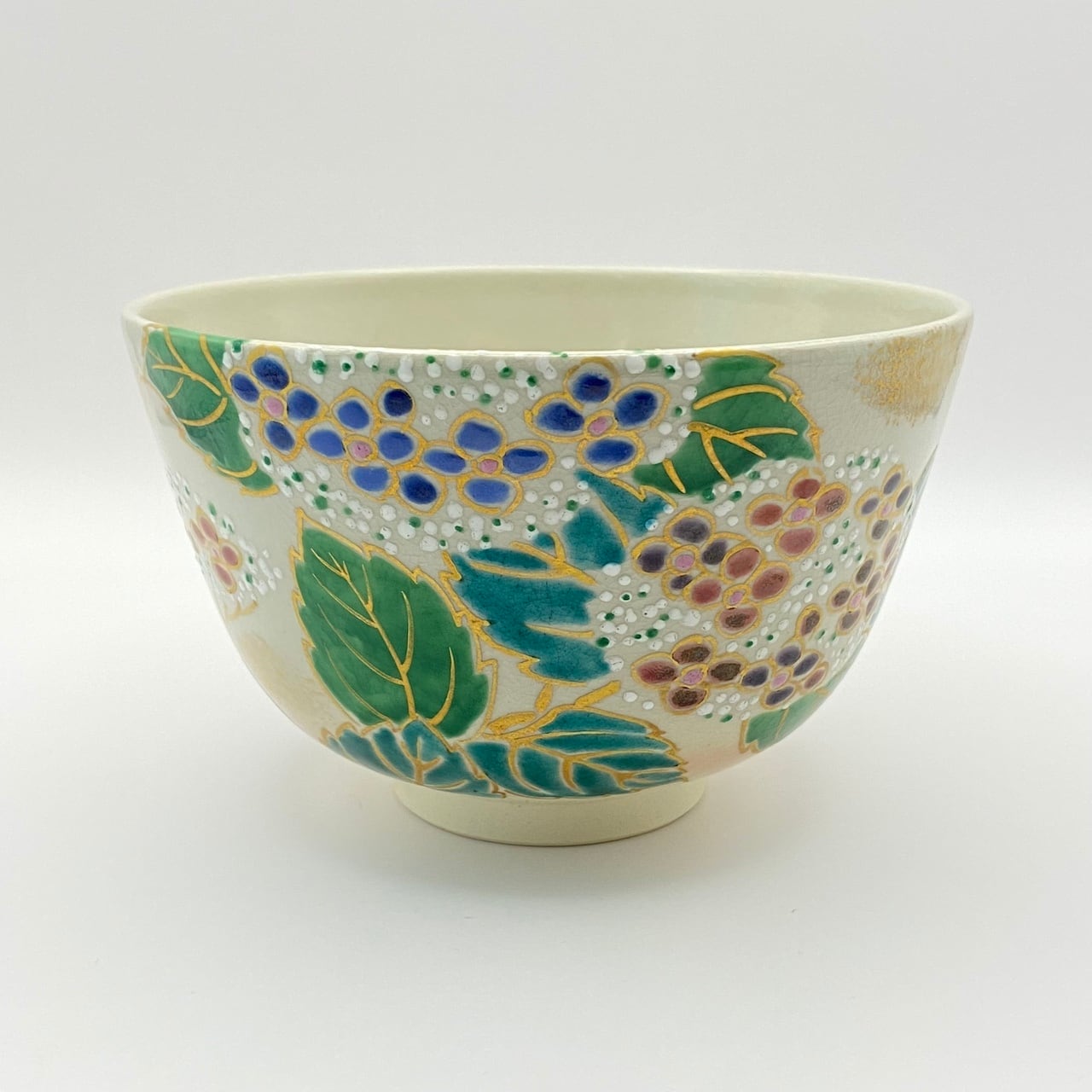 新古】茶碗 仁清 紫陽花 加藤松香 共箱入 | 茶道具 錦玉堂