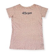 45rpm フォーティファイブアールピーエム ロゴ入り 水玉 ドット 半袖 ワンピース Tシャツ サイズ 0 /レッド