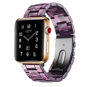 【在庫のみ】対応Apple Watch 9/8/7/1/2/3/4/5/6/SE/SE2 樹脂バンド Apple Watch 9 8 Ultra/Ultra2 49mm 交換バンド バンド 樹脂材質 ステンレス 調節可能 アップルウォッチ 7 Apple Watch 9 8 交換バンド ベルト(パープル|42mm 44mm 45mm 49mm)