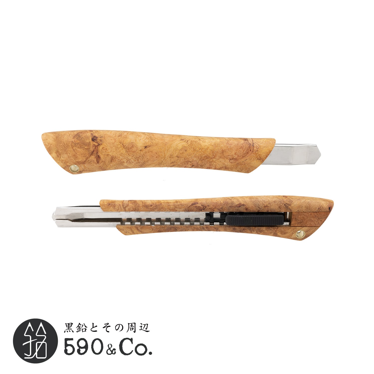 Flamberg/フランベルク】木製カッターナイフS型 (花梨瘤杢) A | 590&Co.