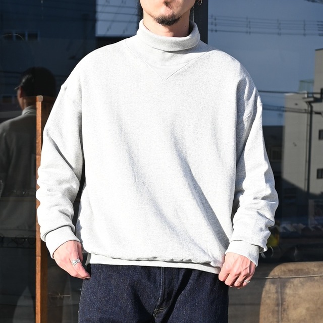 INTERIM / HYPER BIG HIGH NECK BOTH V-GAZETTE  LOOP WHEEL SWEAT SHIRT