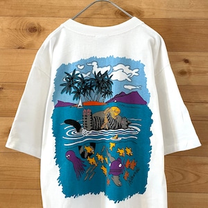 【crazy shirts】90s USA製 Tシャツ 両面プリント シングルステッチ ヴィンテージ クレイジーシャツ us古着