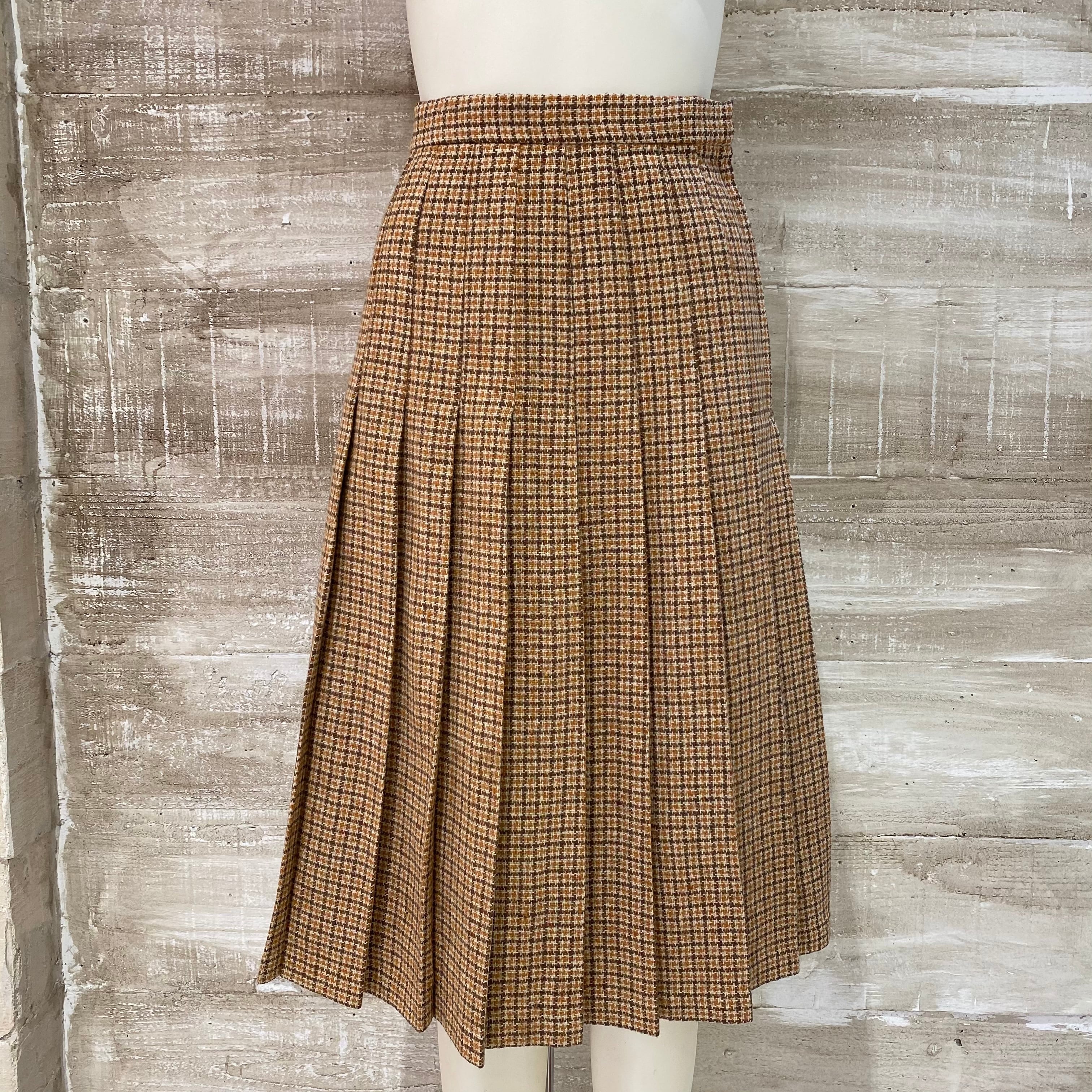 70s Oneway Pleats Wool Skirt | MINgle
