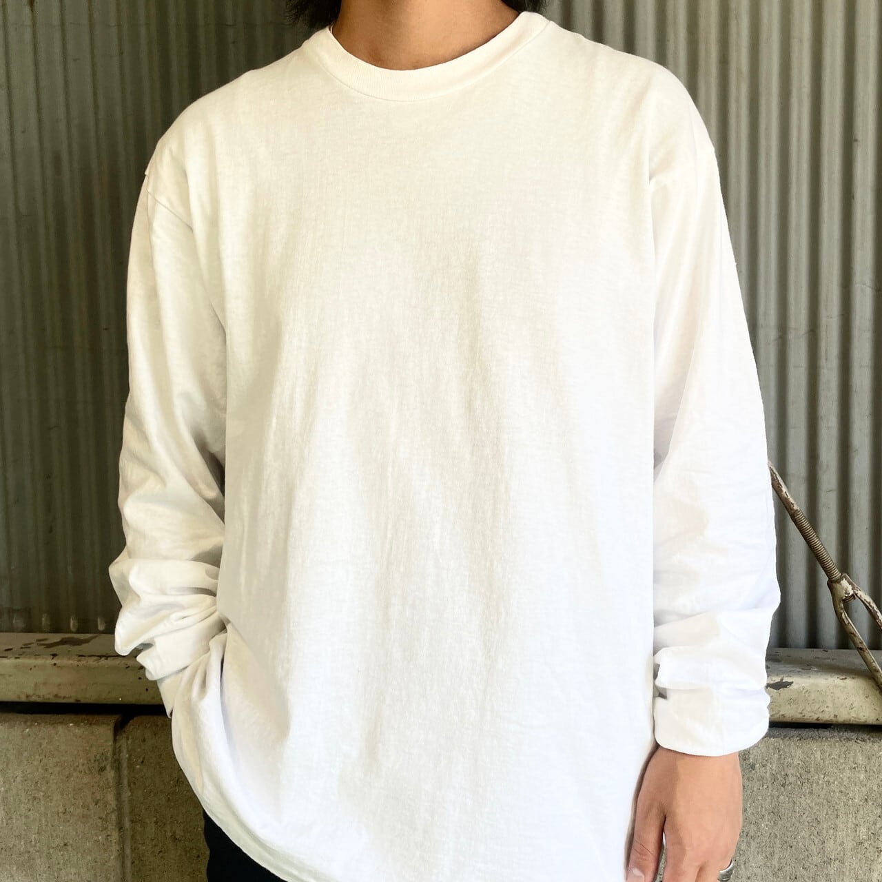 90年代 アイルランド製 SCREEN STARS 無地 ロングTシャツ メンズXL 