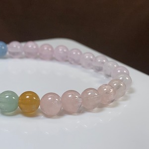 爽やかパステル☆グラデーションミックスベリル ブレスレット