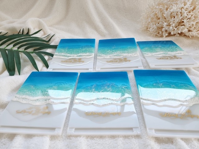 140.オーシャンレジンアート 折りたたみミラー