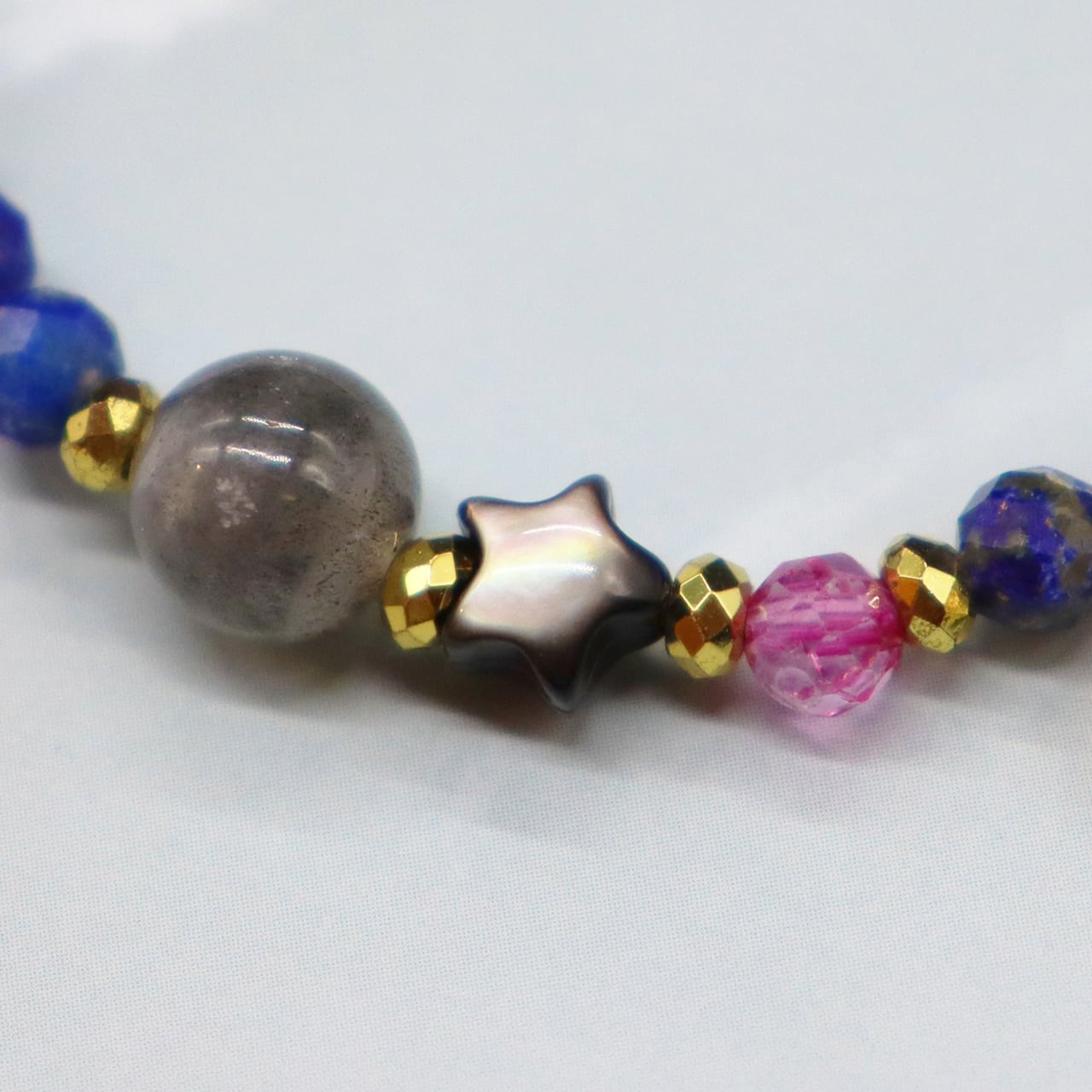 Starry Sky Fragment】ラピスラズリ×ラブラドライト×ブラックシェル