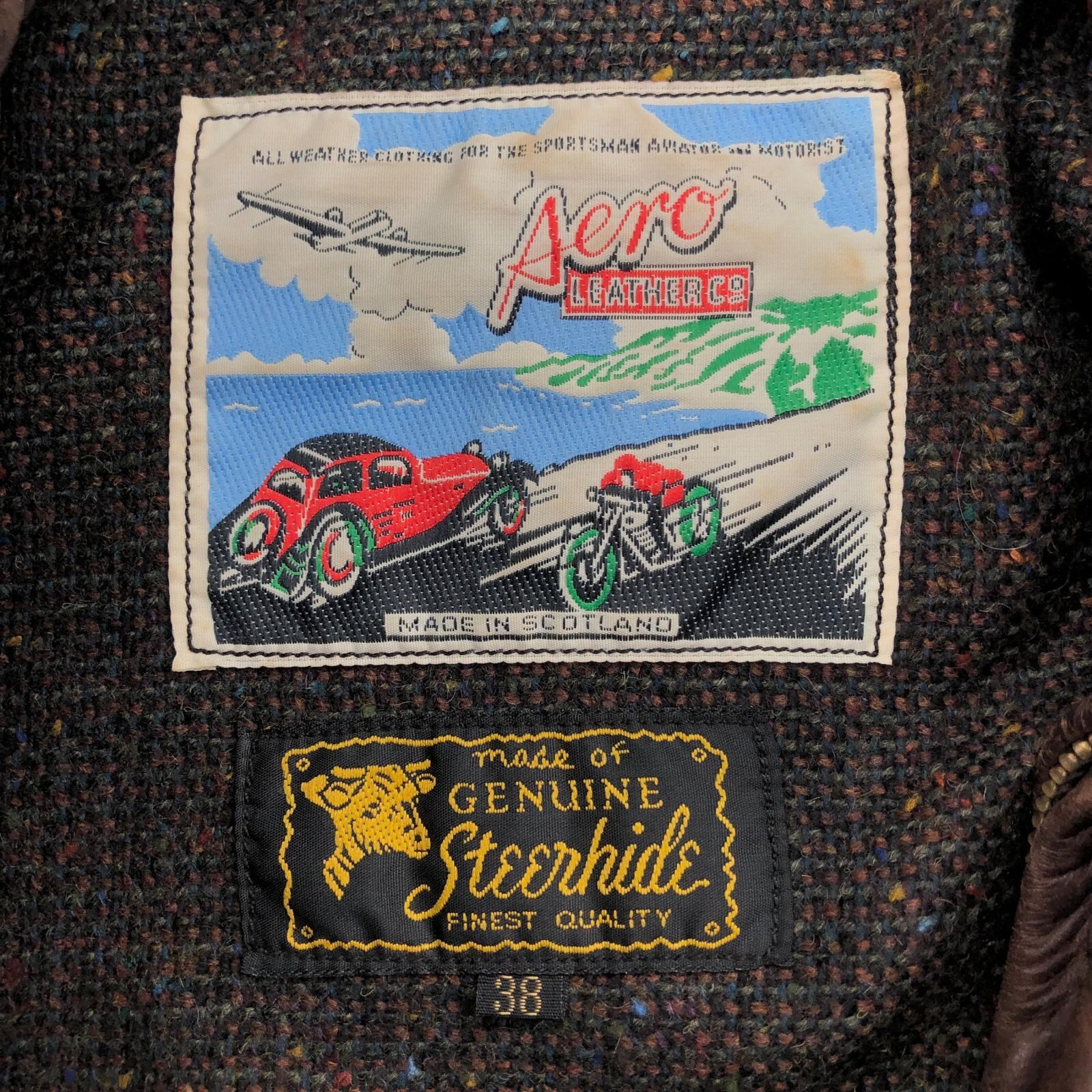 ア*ー様 エアロレザーハイウェイマン90sヴィンテージ Aero Leathers（エアロレザー） AERO LEATHER ライダースジャケット