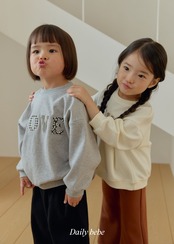 【取寄】Dailybebe ラブパッチトレーナー｜秋服｜韓国子供服｜26/AT
